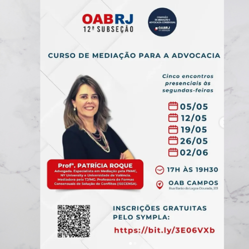 CURSO DE MEDIAÇÃO PARA ADVOGADOS