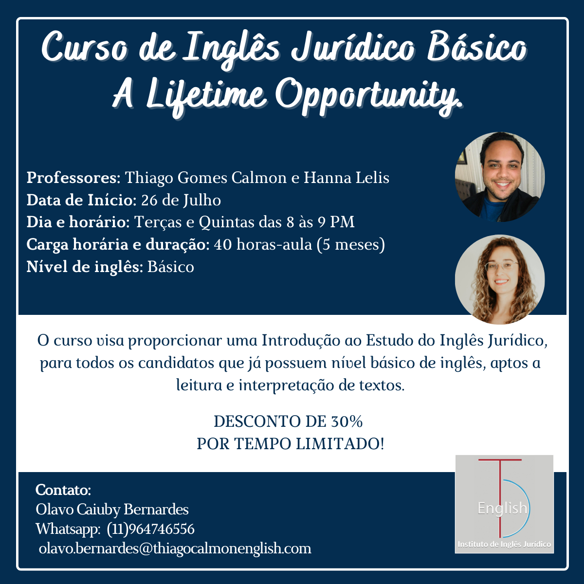 Curso de Inglês Jurídico Básico