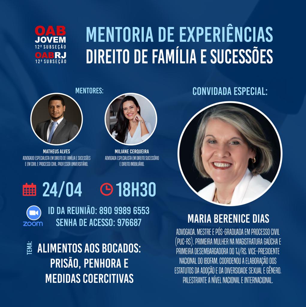 OABJOVEM: Mentoria de Experiências em Direito de Família e Sucessões