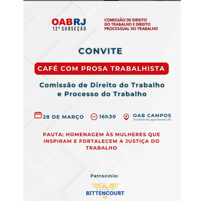 Café com prosa trabalhista