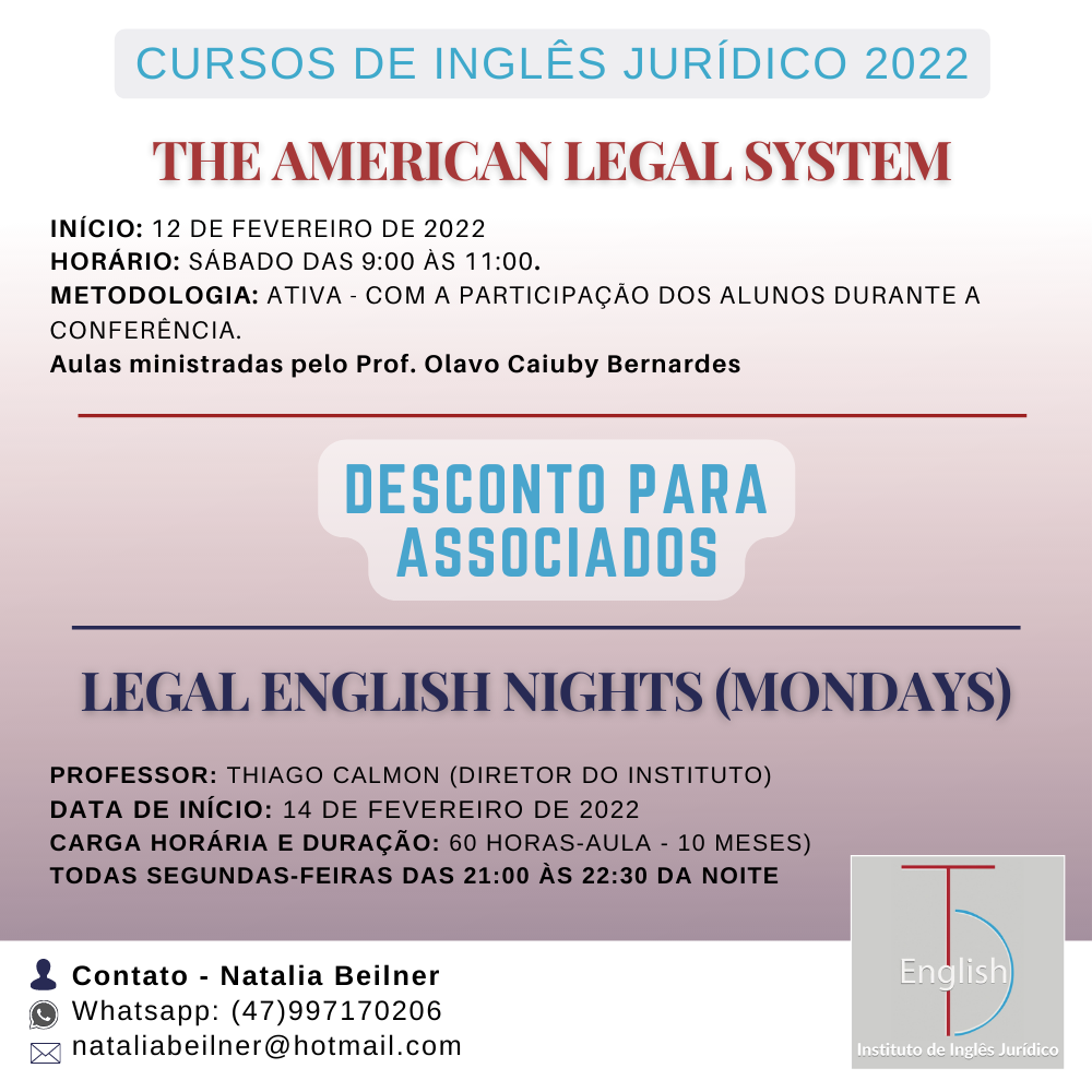 CURSO DE INGLÊS JURÍDICO