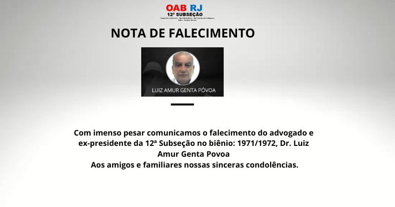 NOTA DE FALECIMENTO