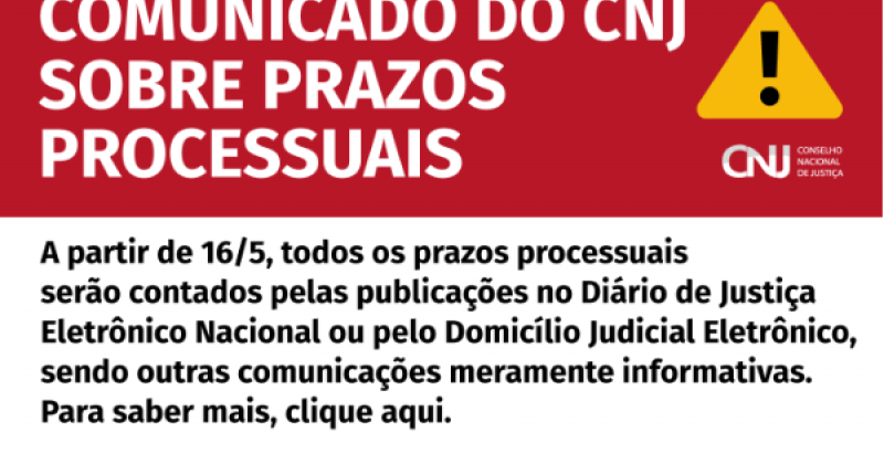 CNJ alerta tribunais sobre novas regras de contagem de prazos processuais