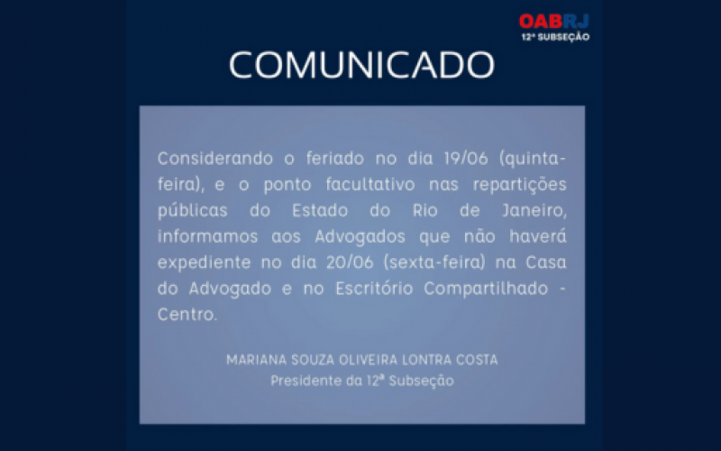 COMUNICADO