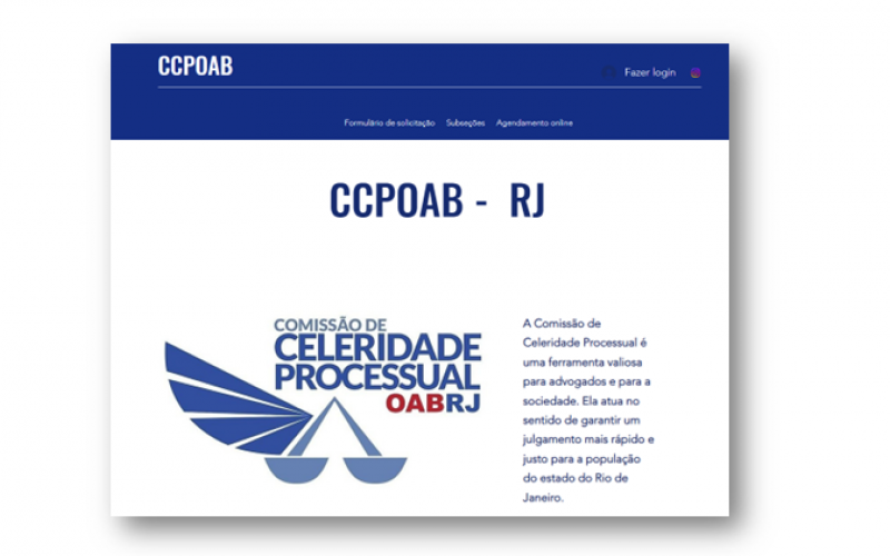 Novo site da Comissão de Celeridade Processual da OAB/RJ