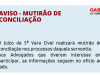 AVISO - MUTIRÃO DE CONCILIAÇÃO