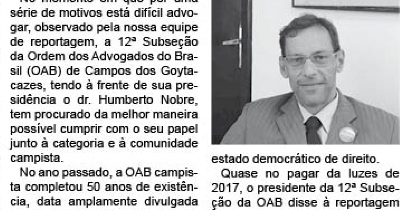 Entrevista do presidente Humberto Nobre
