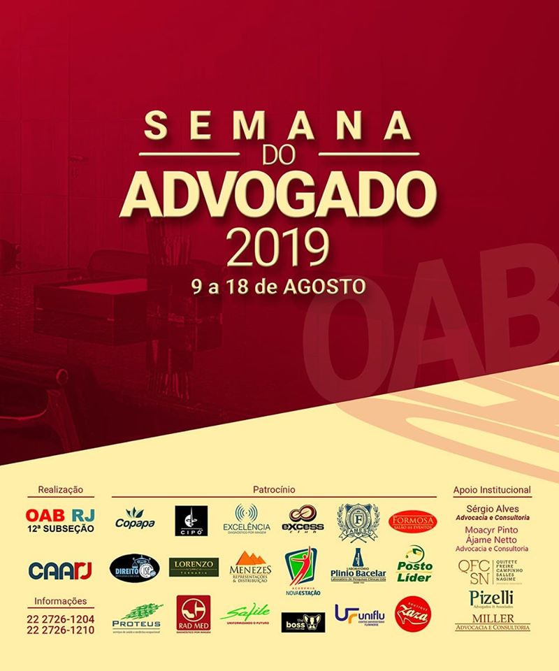 SEMANA DO ADVOGADO 2019