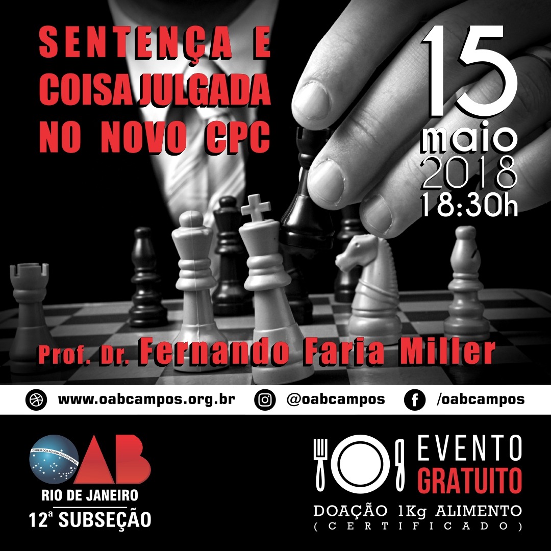 Palestra Gratuita: Sentença e Coisa Julgada no Novo CPC