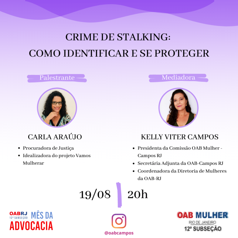 LIVE: CRIME DE STALKING: COMO IDENTIFICAR E SE PROTEGER