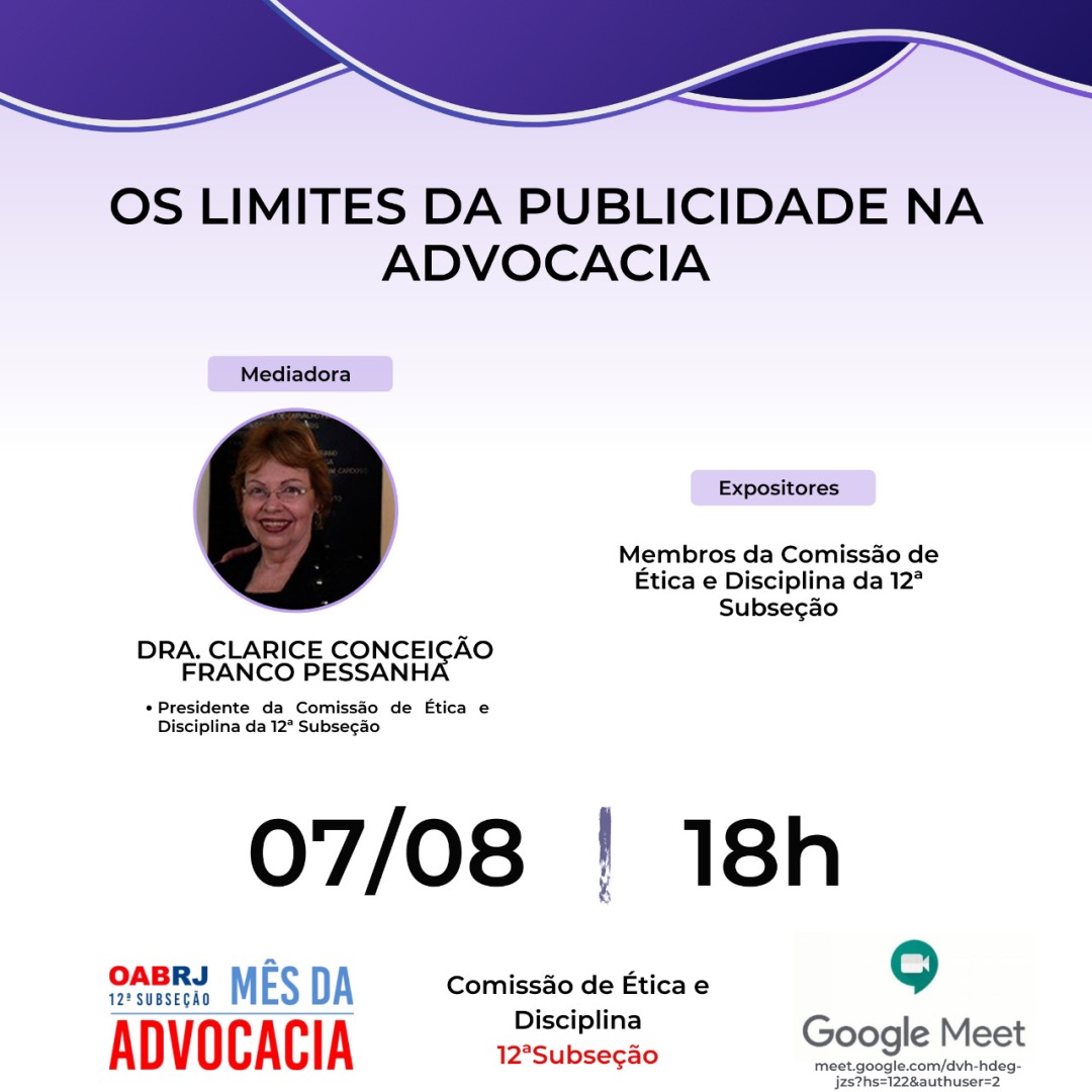 LIVE:"OS LIMITES DA PUBLICIDADE NA  ADVOCACIA"