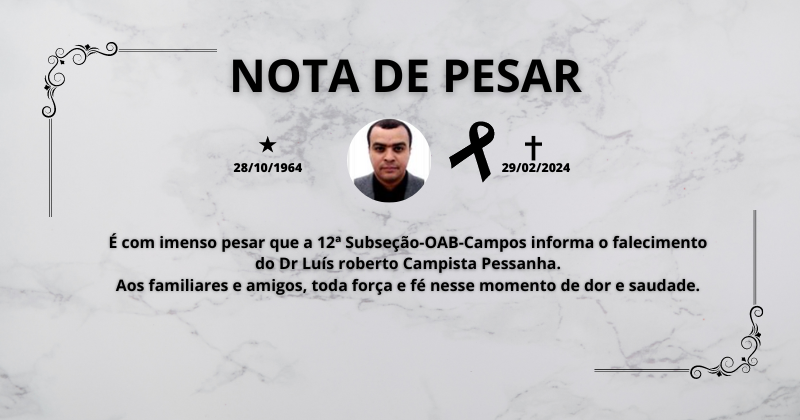 Nota de falecimento