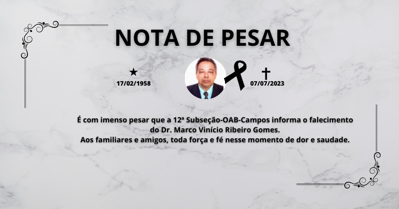 NOTA DE PESAR