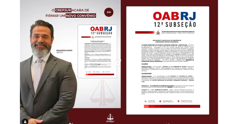 Novo convênio da OAB-Campos com o CBEPJUR