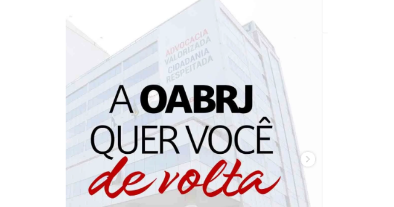 OAB RJ LANÇA CAMPANHA NESTA SEGUNDA-FEIRA, DIA 14