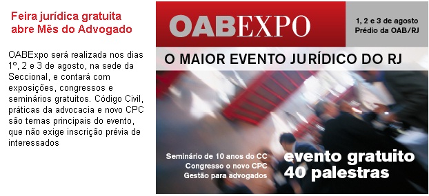 Feira jurídica gratuita abre Mês do Advogado