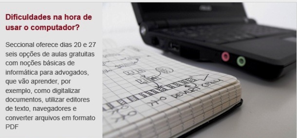 Seccional oferece oficina de informática básica para advogados