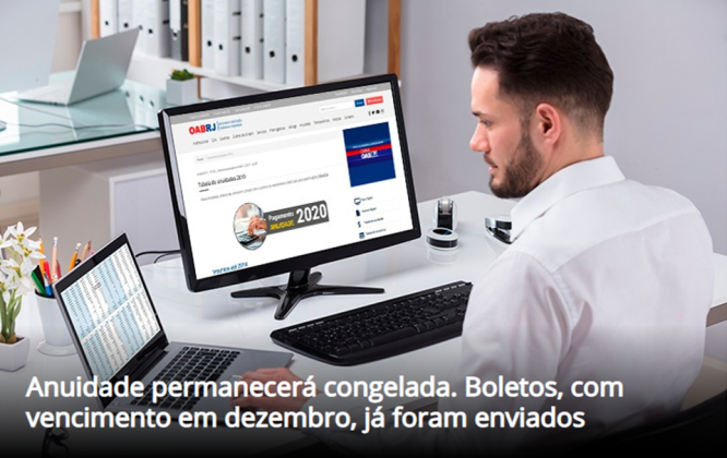 Anuidade da OABRJ permanecerá congelada em 2020
