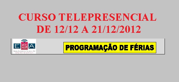 ESA terá programação em dezembro e janeiro