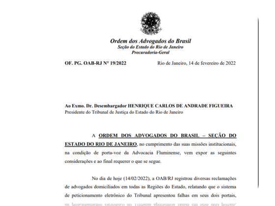 Site do TJRJ fica inoperante e a OAB/RJ pede suspensão dos prazos