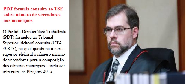 PDT formula consulta ao TSE sobre número de vereadores nos municípios