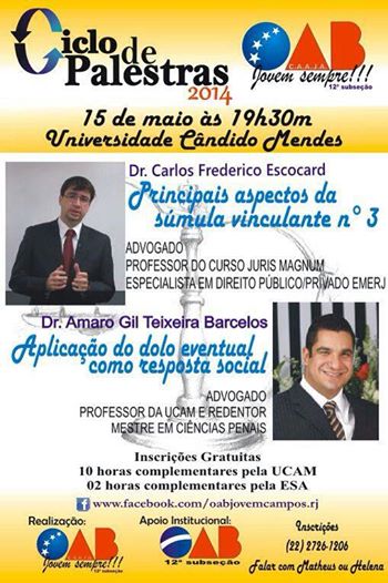 OAB Jovem realiza I Ciclo de Palestras na UCAM