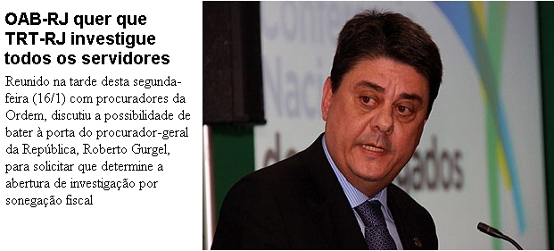 OAB-RJ quer que TRT-RJ investigue todos os servidores