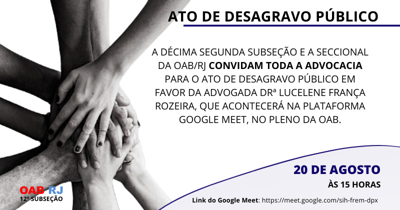 ATO DE DESAGRAVO PÚBLICO