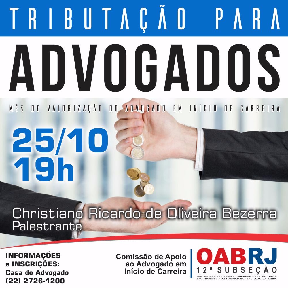 Palestra: Tributação para advogados