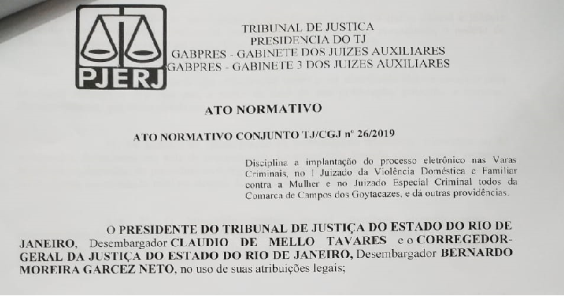 Ato Normativo - CONJUNTO TJ/CGJ