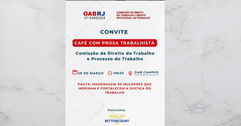 Café com prosa trabalhista