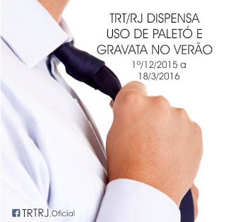 TRT/RJ dispensa uso de paletó e gravata no verão