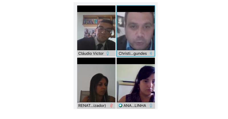 Primeira audiência virtual na  Segunda Vara do Trabalho de Campos.