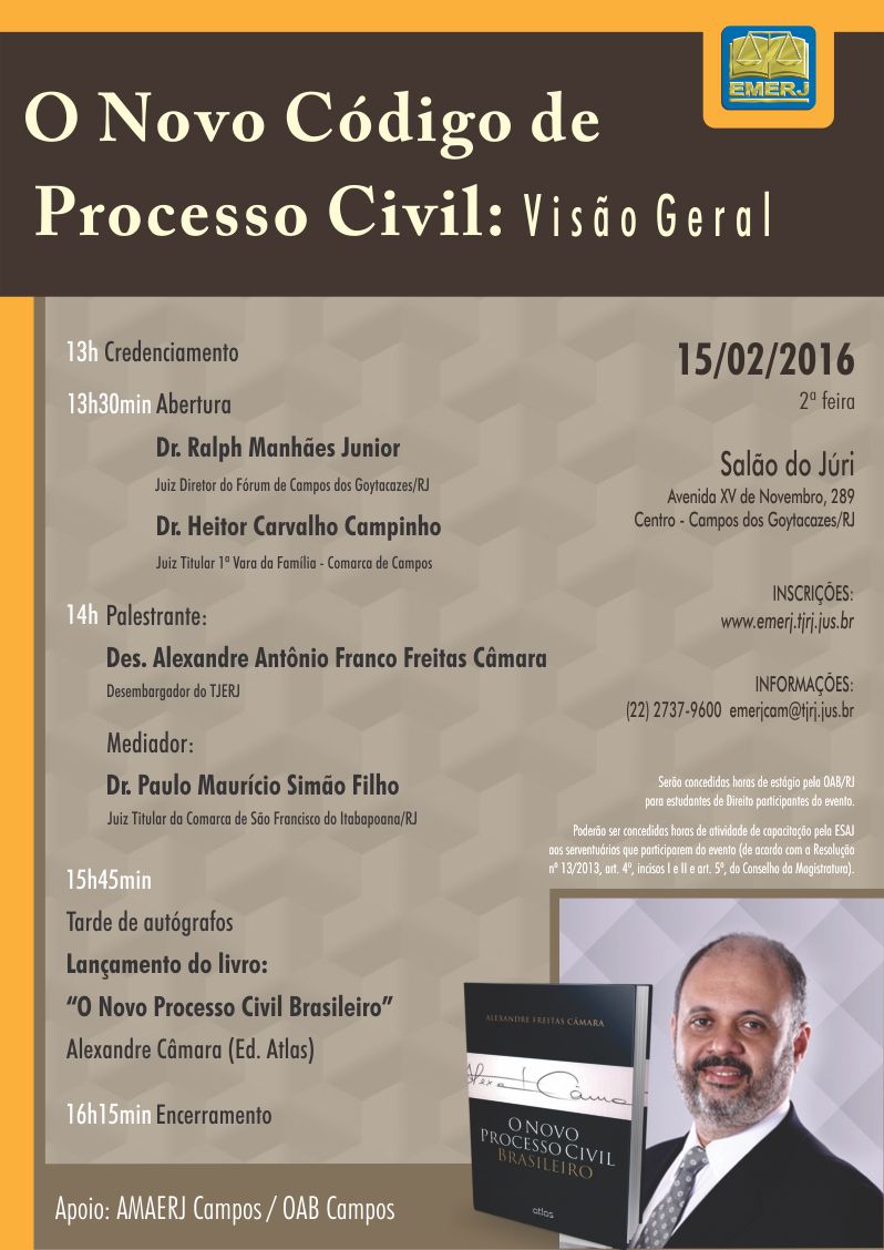 Palestra: "O Novo CPC: Visão Geral"