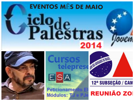 EVENTOS: Mês de maio