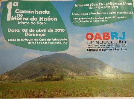1ª Caminhada no Morro do Itaóca