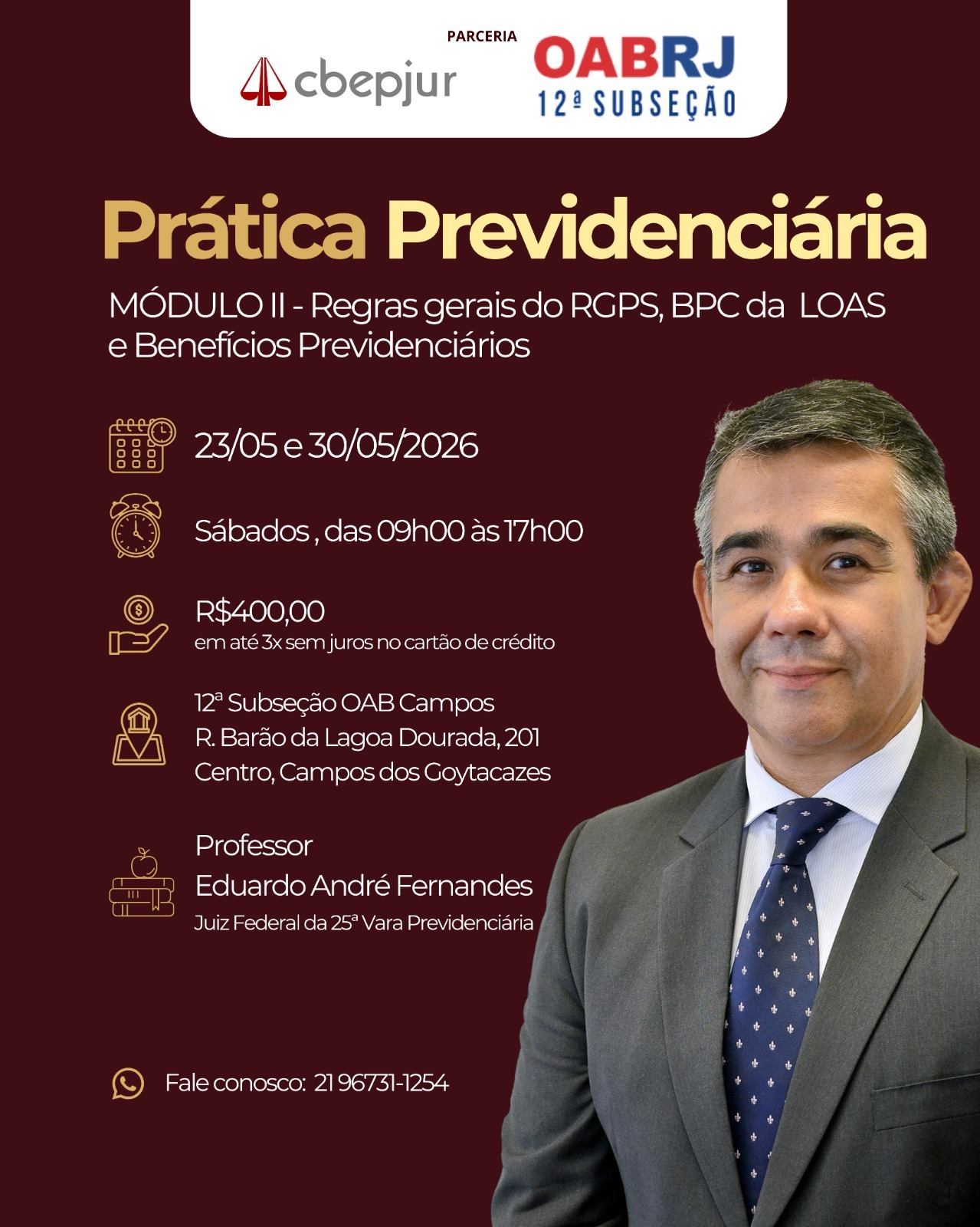 PRÁTICAS PREVIDENCIÁRIAS - MODULO II - Regras do RGPS, BPC/LOAS e Benefícios Previdenciários