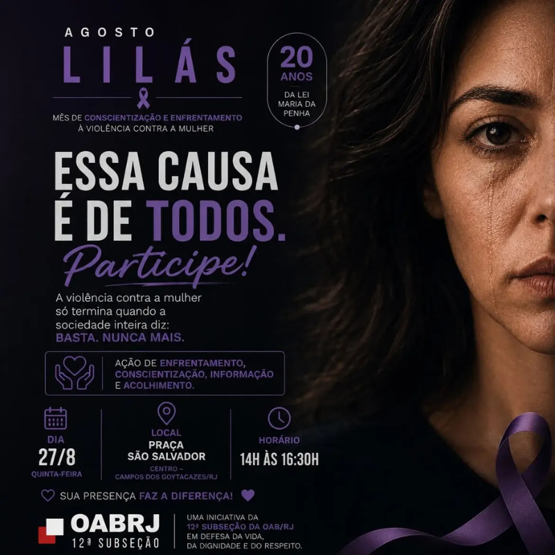 O enfrentamento à violência contra a mulher é uma causa de toda a sociedade!