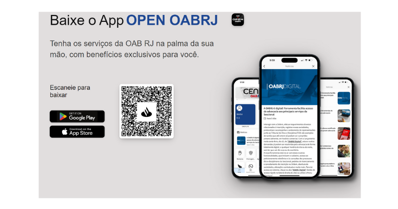 📲 Open OABRJ: O App Oficial da Ordem lançado no II Congresso da Jovem Advocacia em parceria com o Santander!