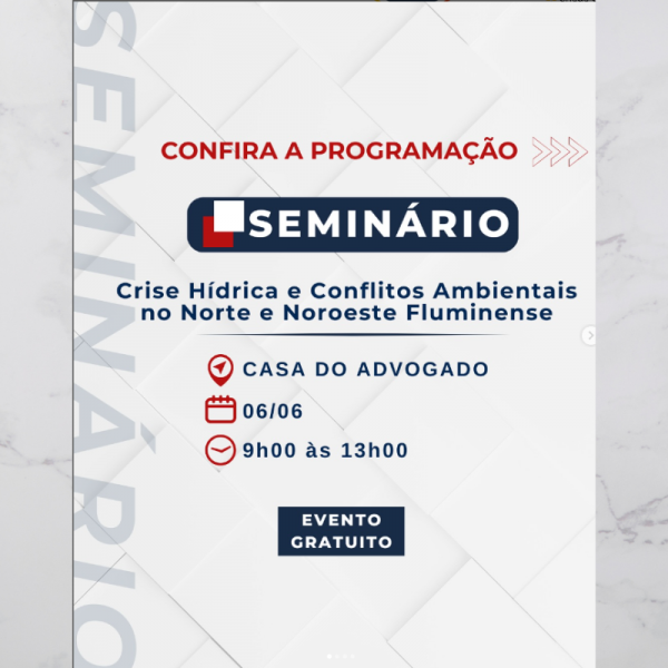A crise hídrica no Norte e Noroeste Fluminense