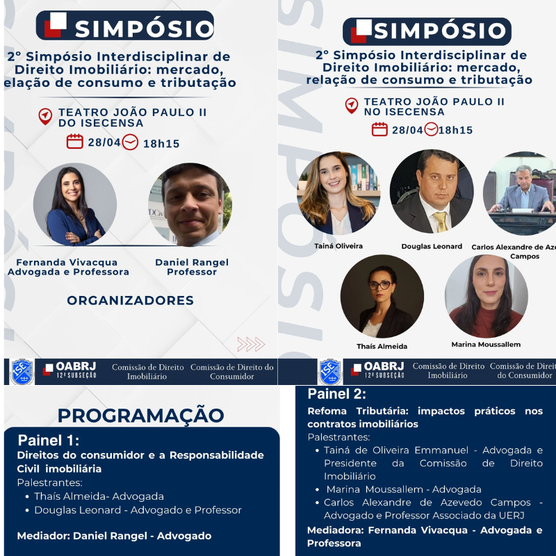 Evento: 2º Simpósio Interdisciplinar de Direito Imobiliário